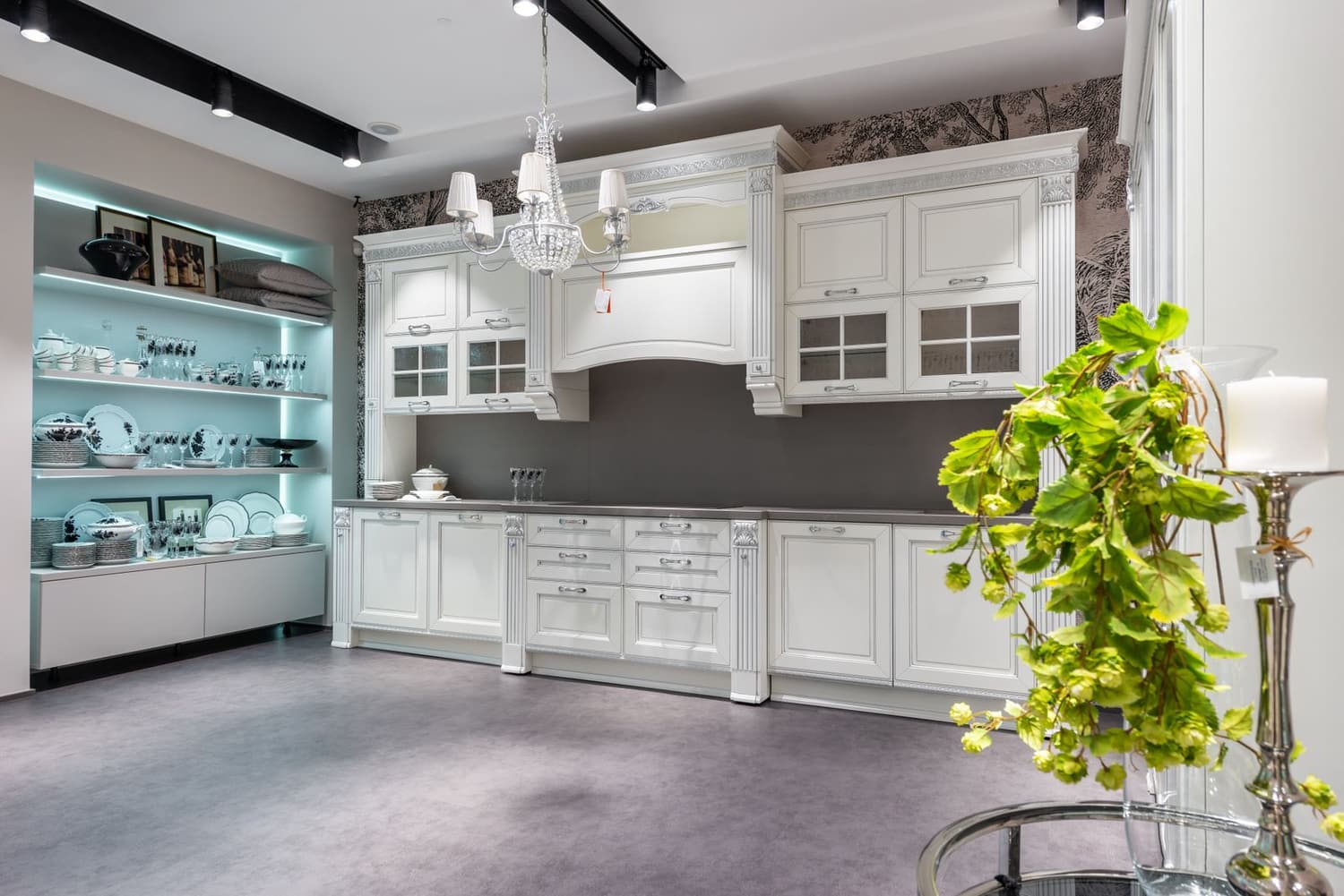 Warm under-cabinet LED accent lighting in a modern Utah kitchen